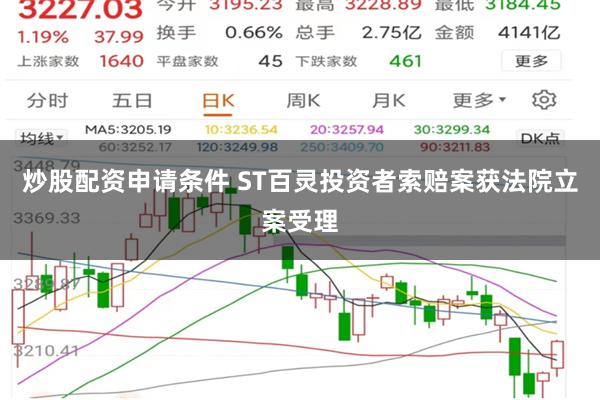 炒股配资申请条件 ST百灵投资者索赔案获法院立案受理