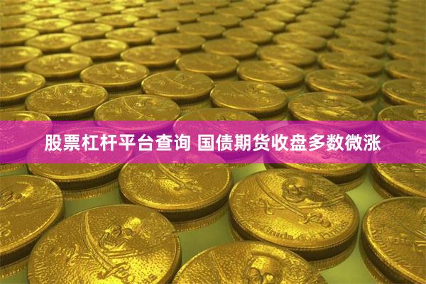 股票杠杆平台查询 国债期货收盘多数微涨