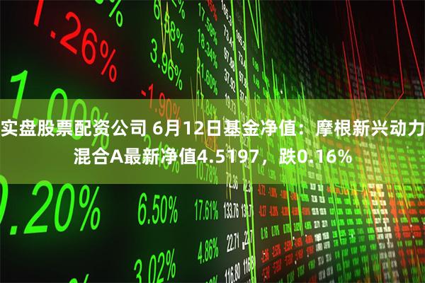 实盘股票配资公司 6月12日基金净值：摩根新兴动力混合A最新净值4.5197，跌0.16%