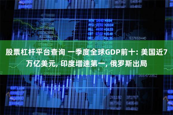 股票杠杆平台查询 一季度全球GDP前十: 美国近7万亿美元, 印度增速第一, 俄罗斯出局