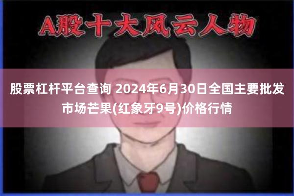股票杠杆平台查询 2024年6月30日全国主要批发市场芒果(红象牙9号)价格行情