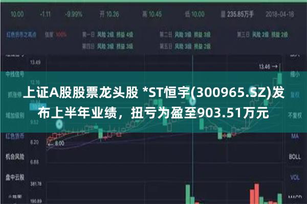 上证A股股票龙头股 *ST恒宇(300965.SZ)发布上半年业绩，扭亏为盈至903.51万元