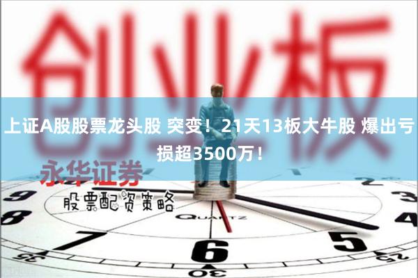 上证A股股票龙头股 突变！21天13板大牛股 爆出亏损超3500万！
