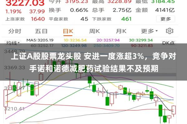 上证A股股票龙头股 安进一度涨超3%，竞争对手诺和诺德减肥药试验结果不及预期