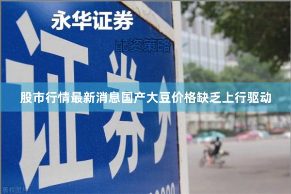 股市行情最新消息国产大豆价格缺乏上行驱动