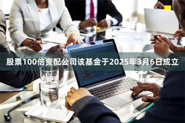 股票100倍资配公司该基金于2025年3月6日成立