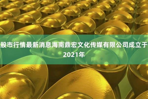 股市行情最新消息海南鼎宏文化传媒有限公司成立于2021年